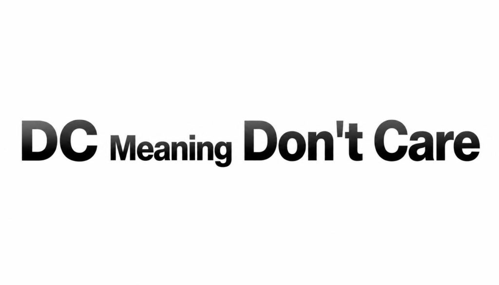 DC Meaning: Don't Care