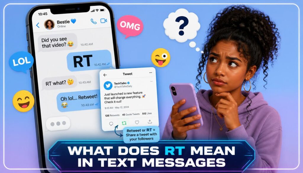 RT Mean in Text Messages?