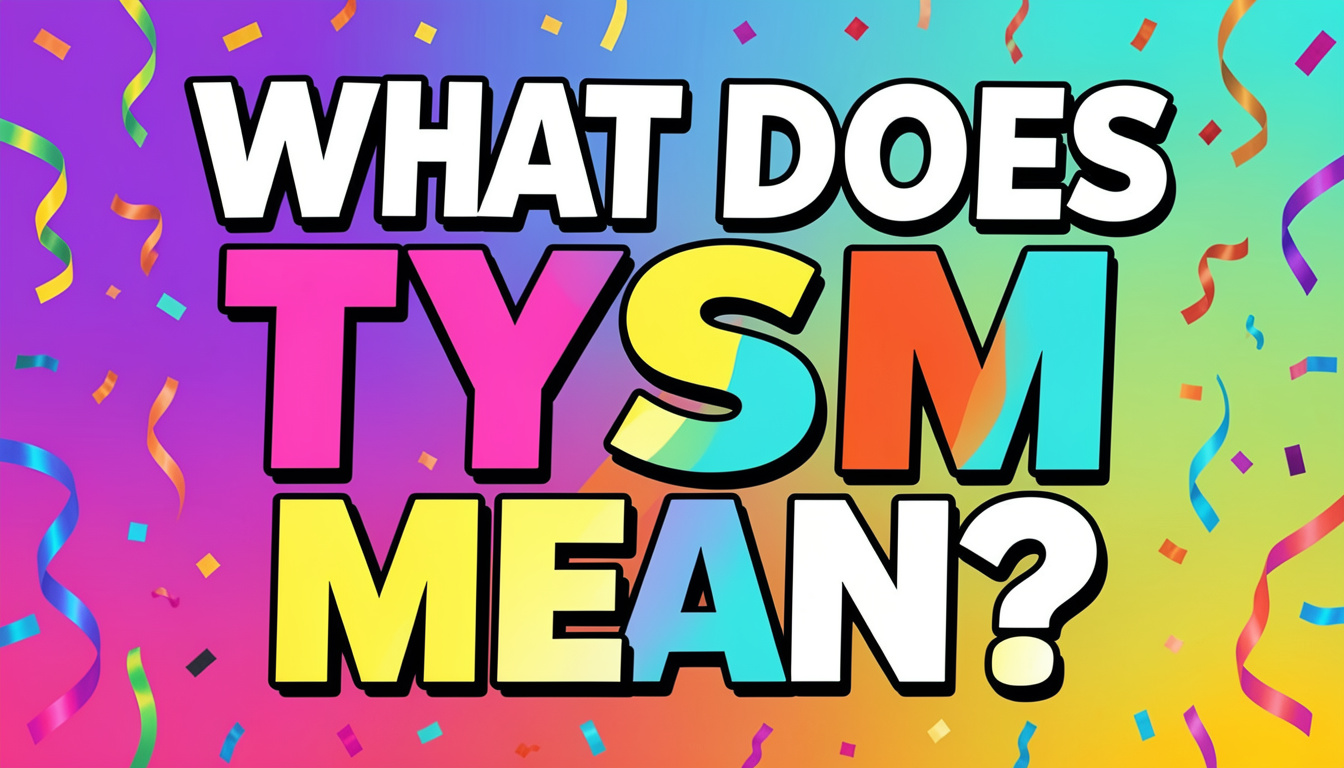 What Does TYSM Mean
