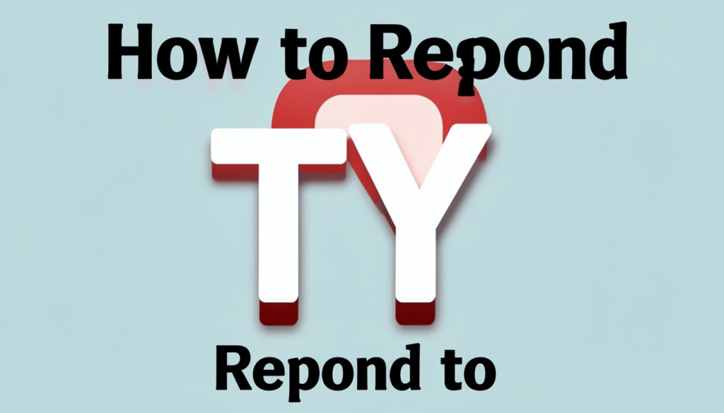 How to Respond to TY