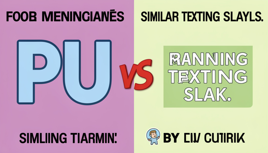 PU Meaning vs Similar Texting Slang