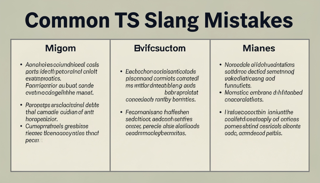 Common TS Slang Mistakes