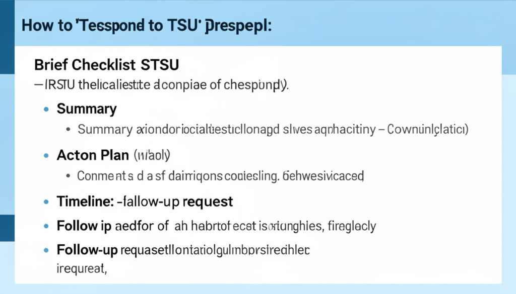 Respond to STSU