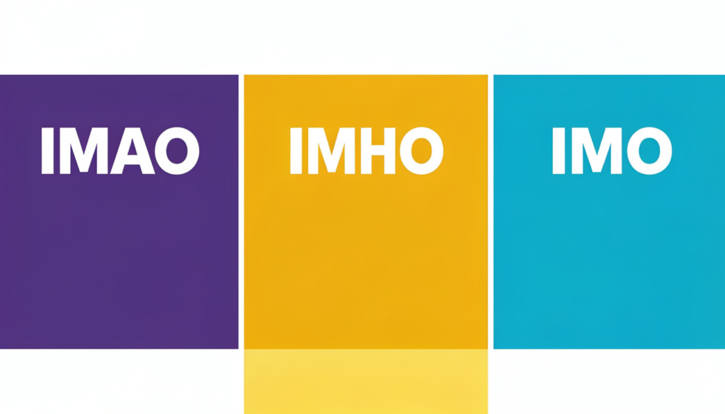 IMAO vs IMHO vs IMO
