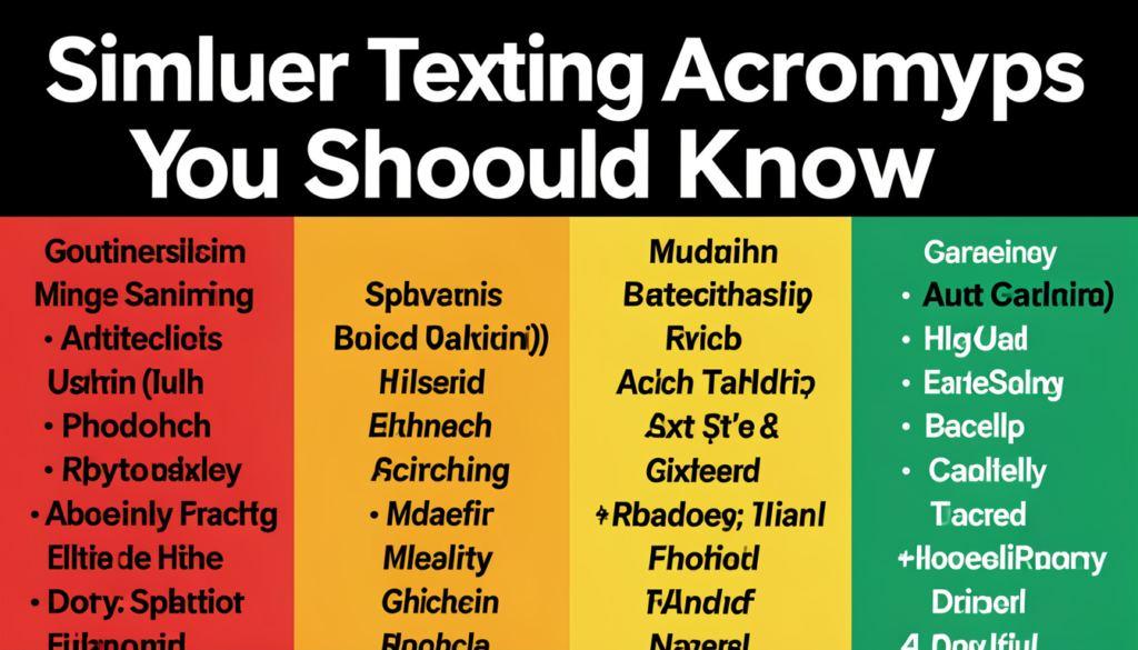Similar Texting Acronyms