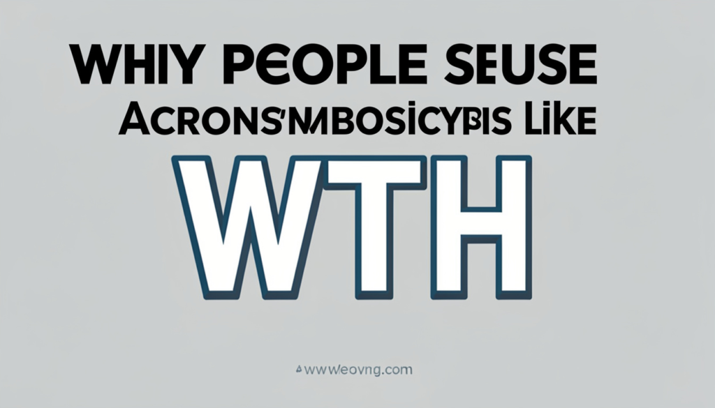 Acronyms Like WTH