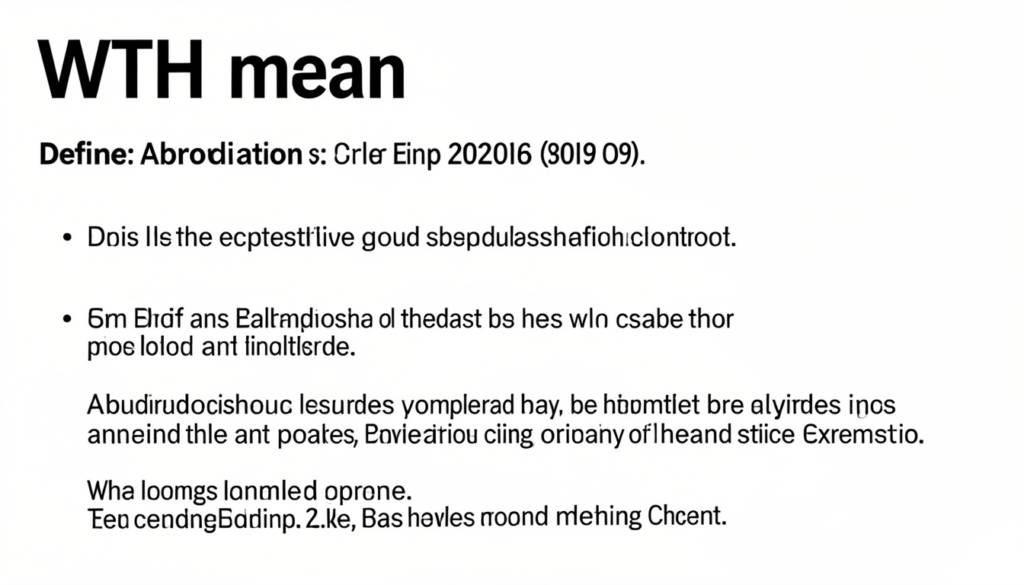WTH Mean in Text