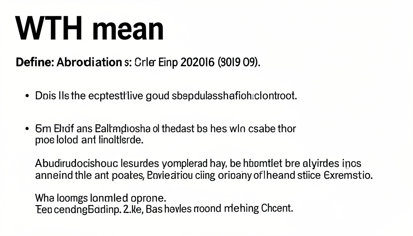 WTH Mean in Text