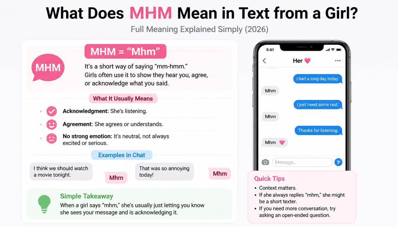 What Does MHM Mean in Text from a Girl?
