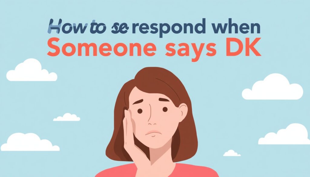 When Someone Says DK