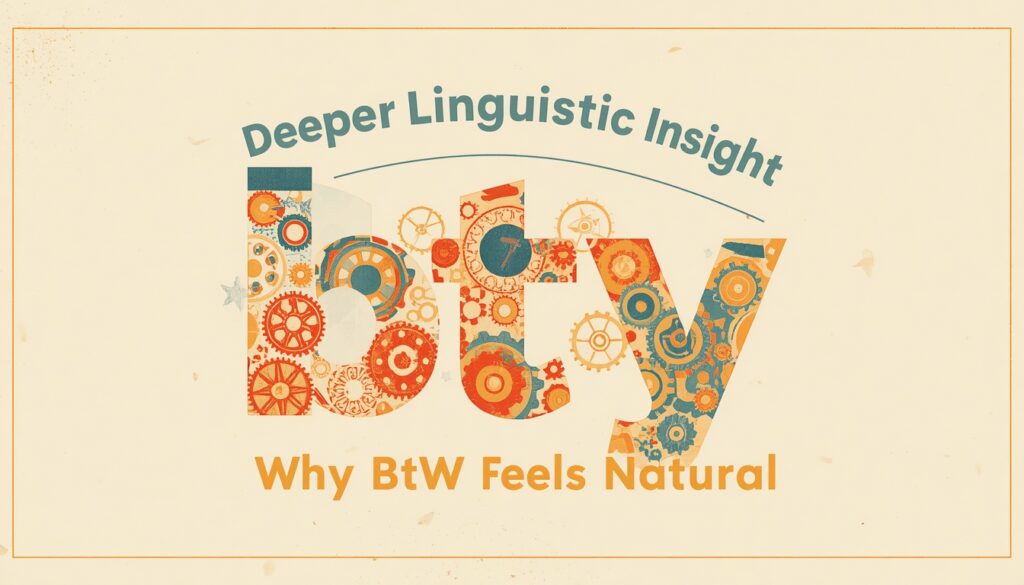 Deeper Linguistic Insight: Why BTW Feels Natural