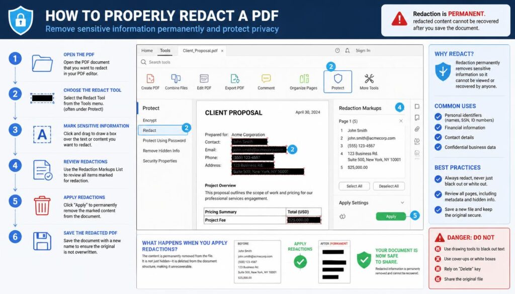 How to Properly Redact a PDF