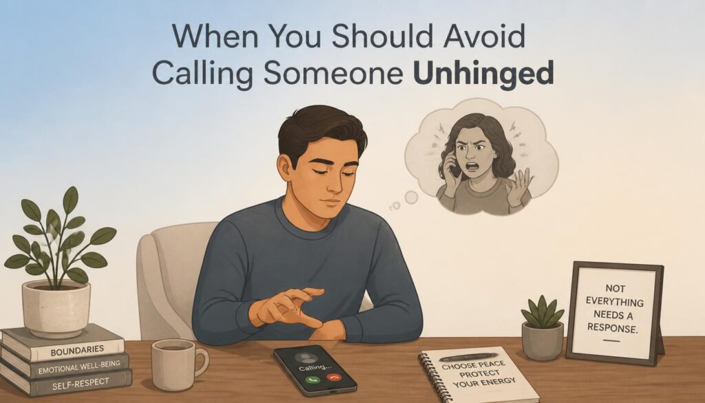 Avoid Calling Someone Unhinged