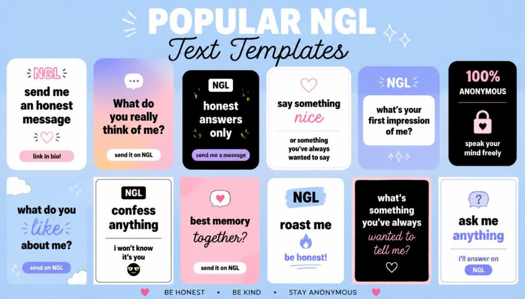 Popular NGL Text Templates