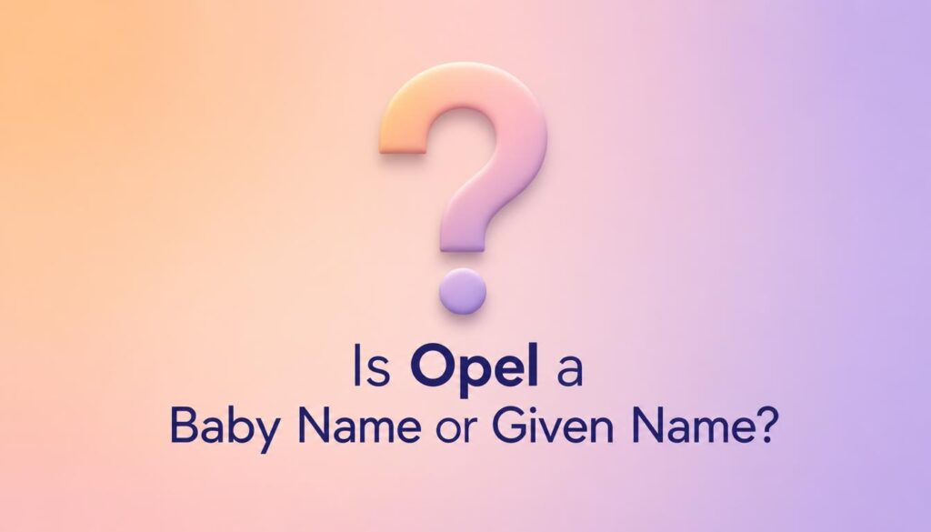 Is Opel a Baby Name or Given Name?