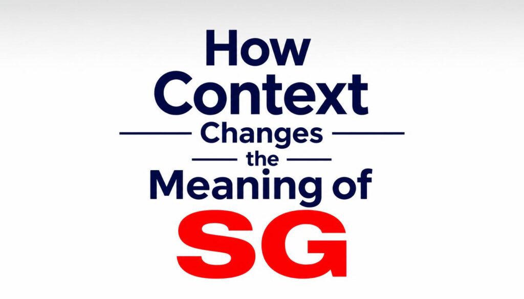 the Meaning of SG