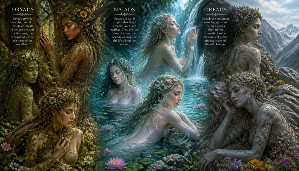 Types of Mythological Nymphs
