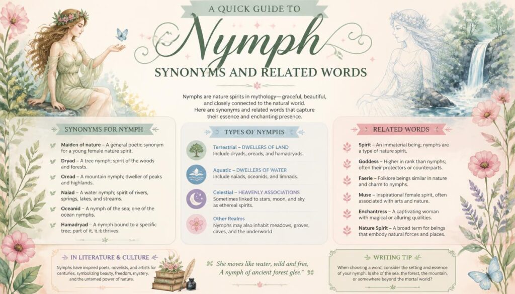 Nymph Synonyms and Related Words