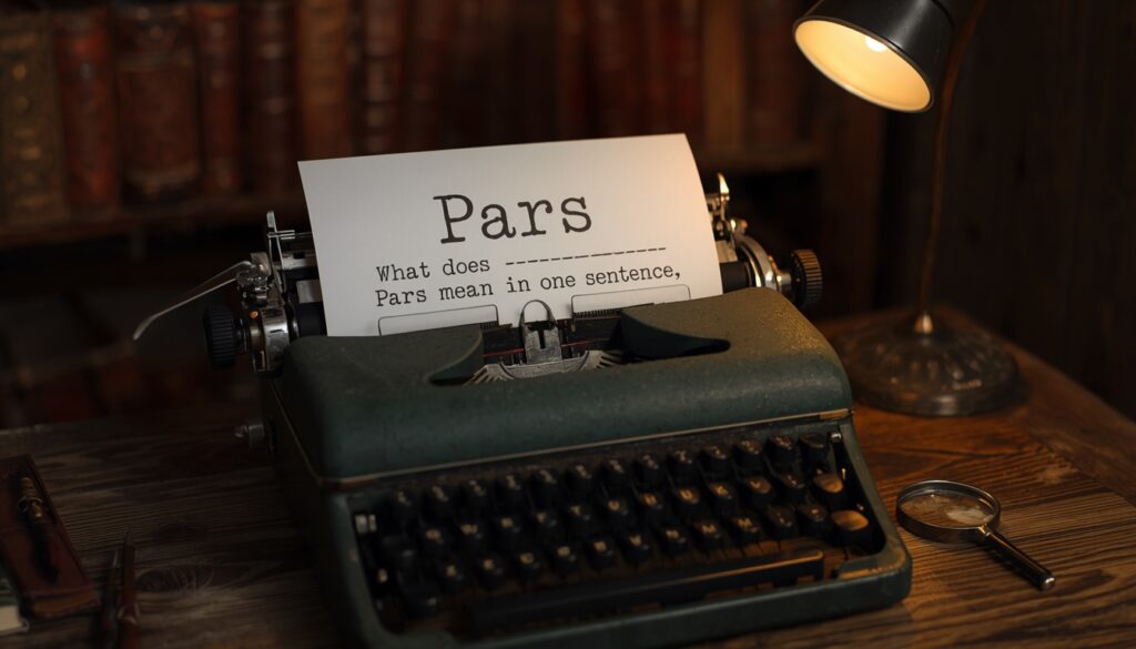 What Does Pars Mean in One Sentence?