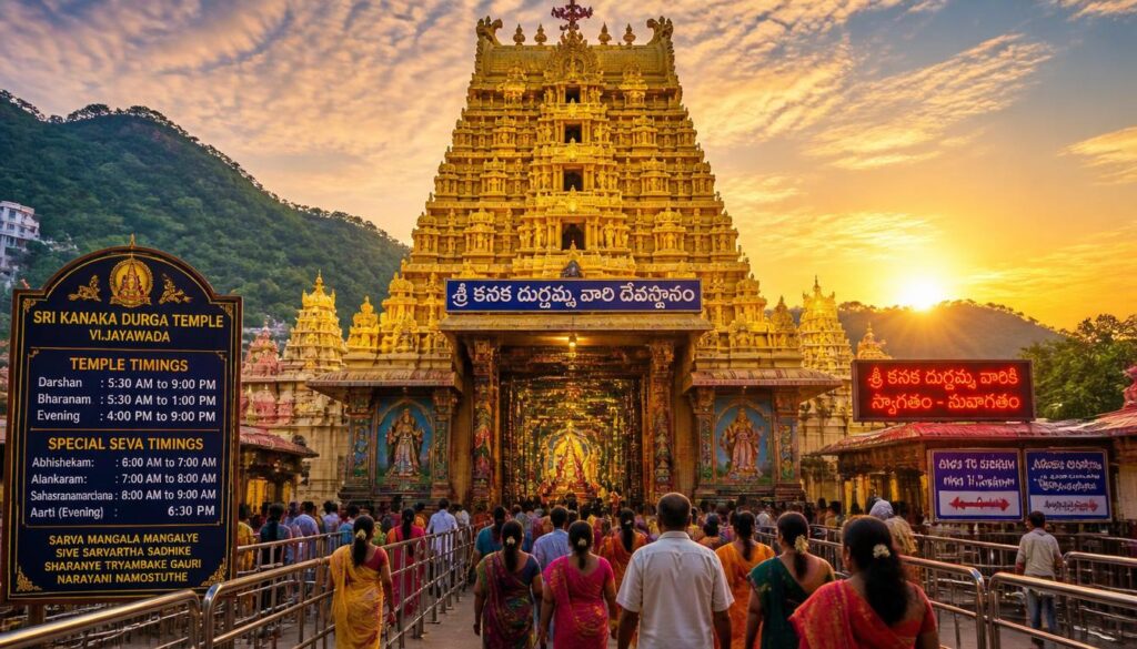 Vijayawada Kanaka Durga Temple Timings Today