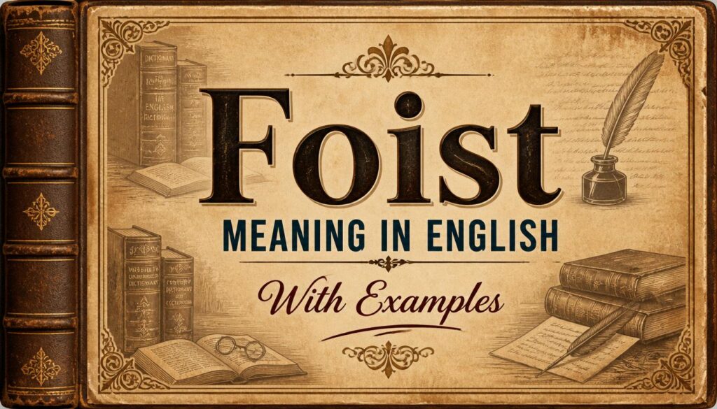 Foist Meaning in English