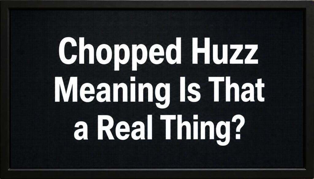Chopped Huzz Meaning