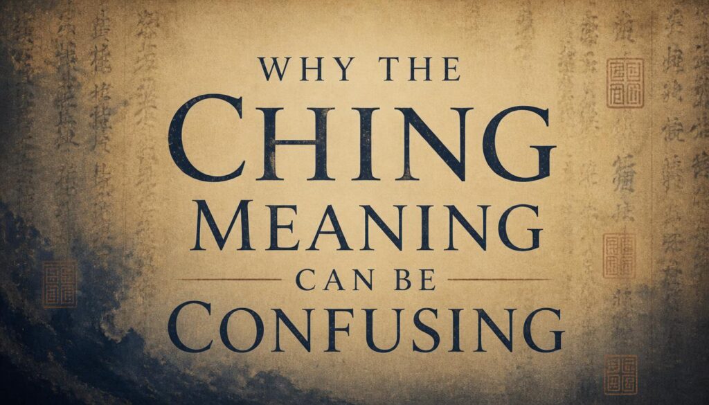 Why the Ching Meaning Can Be Confusing