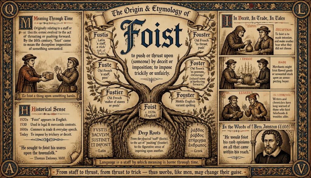 Origin of Foist and Its Etymology