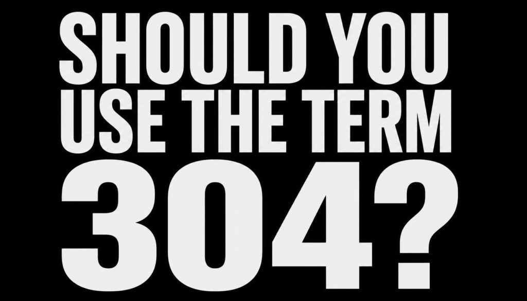 Should You Use the Term 304?