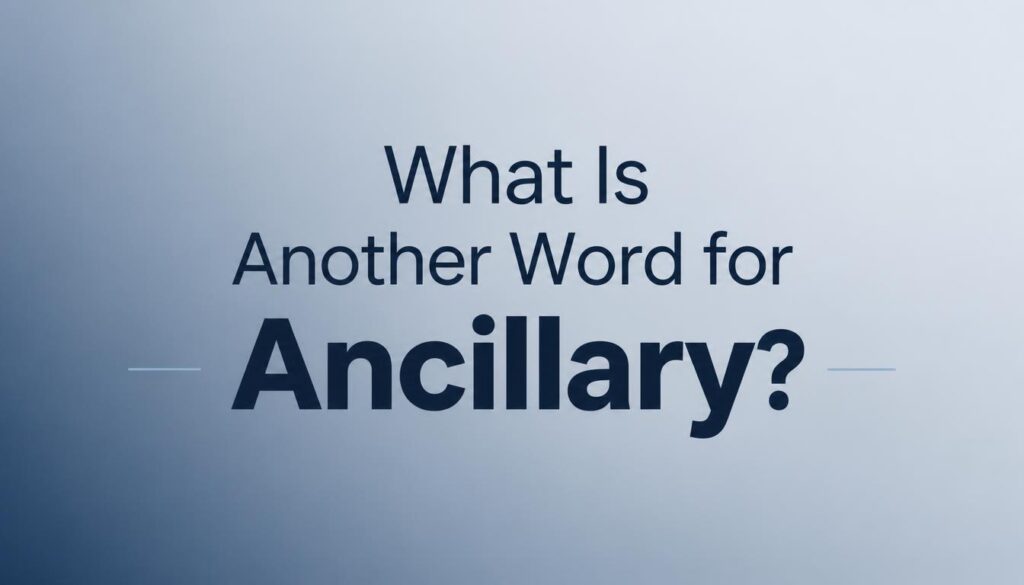 What Is Another Word for Ancillary?