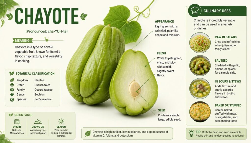 Chayote Meaning in English