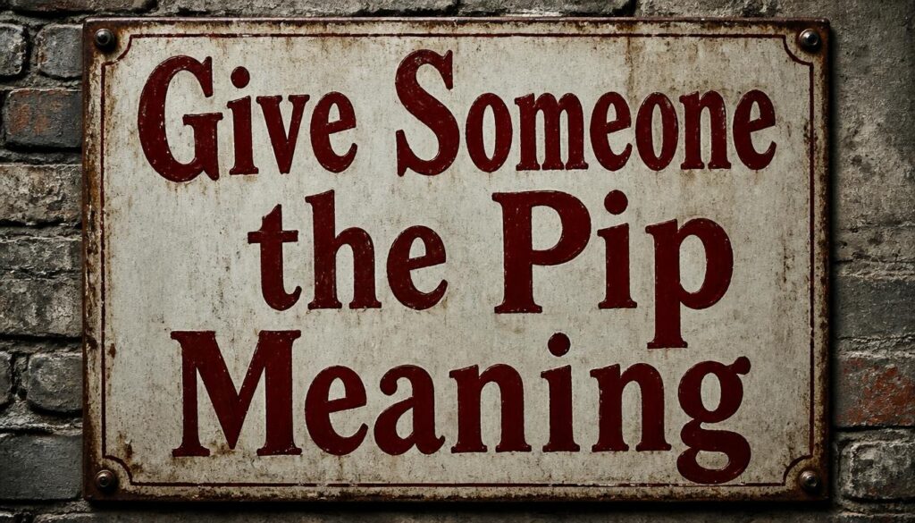 Give Someone the Pip Meaning