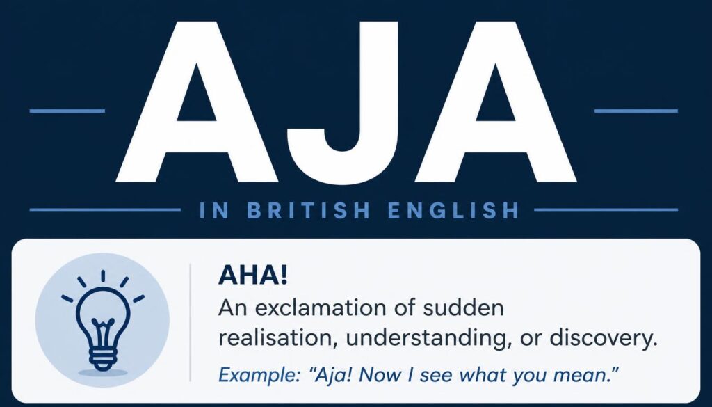 AJA Meaning in British English