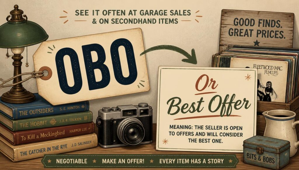 OBO Meaning in Garage Sales