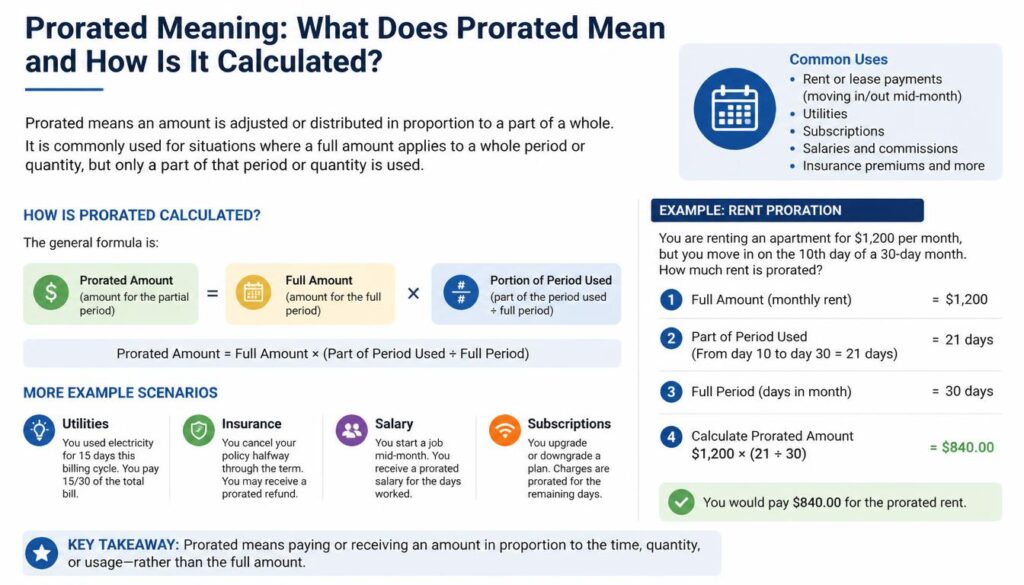 Prorated Meaning